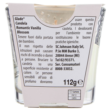 Glade® Candela profumata, fragranza Vaniglia, 112g